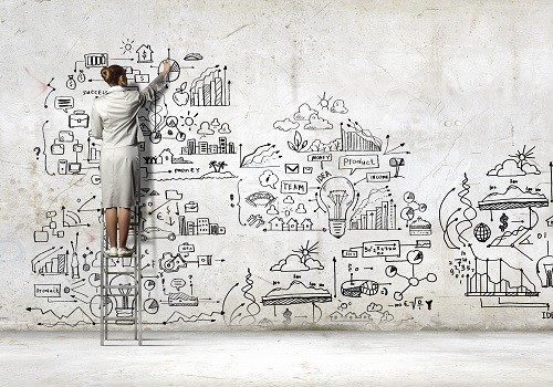 Businesswoman drawing
